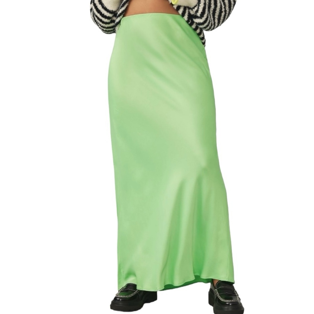 Anthropologie Tilda Maxi Slip Skirt Mint - Picture 2 of 9
